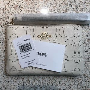 Coach Corner Zip Wristlet